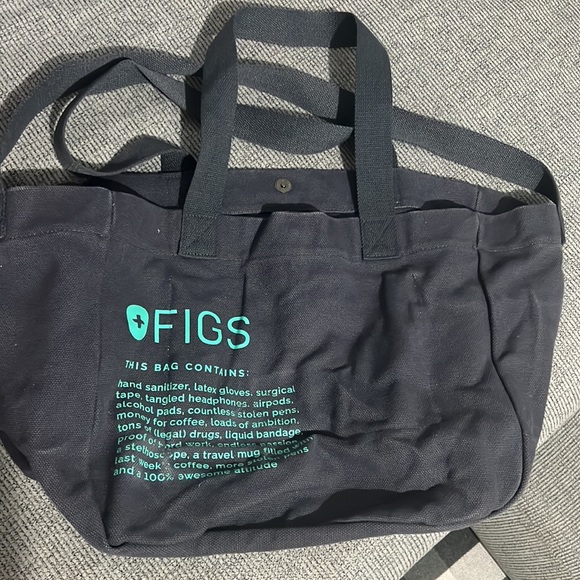 FIGS Charcoal Canvas Tote - Picture 4 of 7